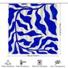 Stijlvol Blauw Wit Patroon Douchegordijn Voor Badkamer Decor Waterdichte Stof Ophangringen Set Maat 72X84\"