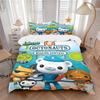 Custom Name Octonauts Mission Control Print 3Pcs Bedding Set Duvet Cover With 2 Bedro Pillowcase Home Birthday Gift