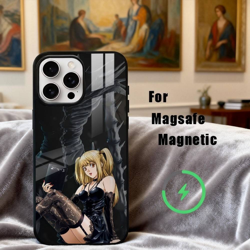 M-Misa D-Death-H N-Note-E Phone Case For iPhone 17,16,15,14,13,12,Plus,Pro,Max for Magsafe Magnetic Wireless Charging