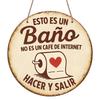 2D Flat 1pc Aluminum Decorative Ornament | Spanish-Style Bathroom Decorative Hanging Ornament | 7.87 inches × 7.87 inches | Ideal for wall decor in