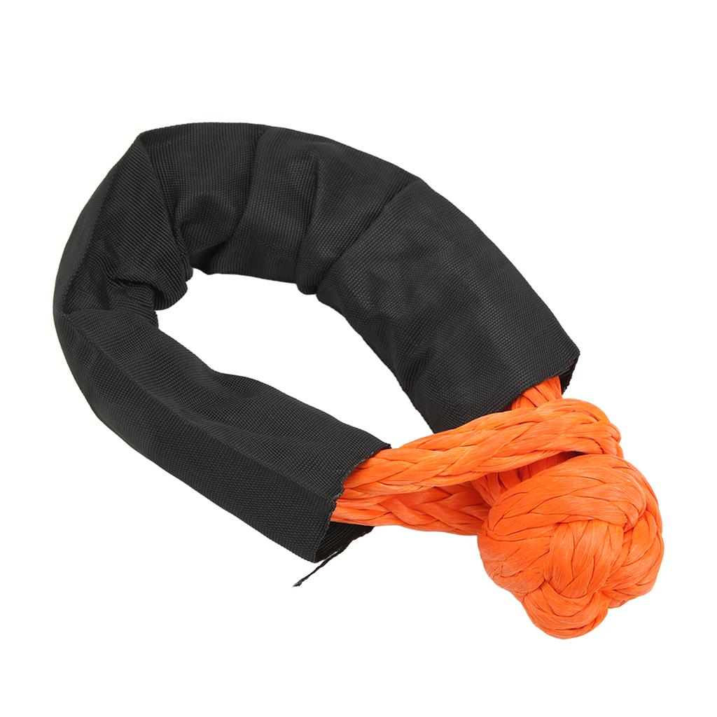 2 Pcs 13mm Soft Shackle 44092 Lbs Breaking Force High Tear Resistance Portable Soft Recovery Tow Strap for Truck SUVs