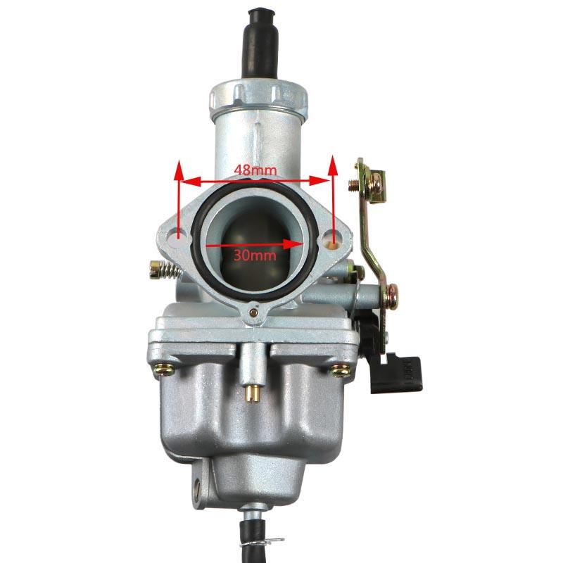 Carburateur de Moto CG200 PZ30 Carburateur Manuel Pour 175- 250cc Dirt Pit Bike ATV Motocross CM200 XL250 TRX250 XR200 Moto 30MM