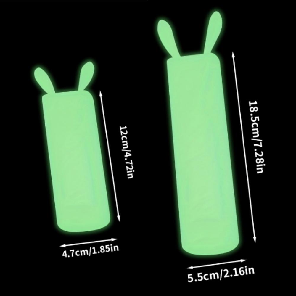 Night Light Remote Control Cover with Rabbit Ears Silicone Dustproof Protective Covers for TV AC Remotes Nightglow Control Case