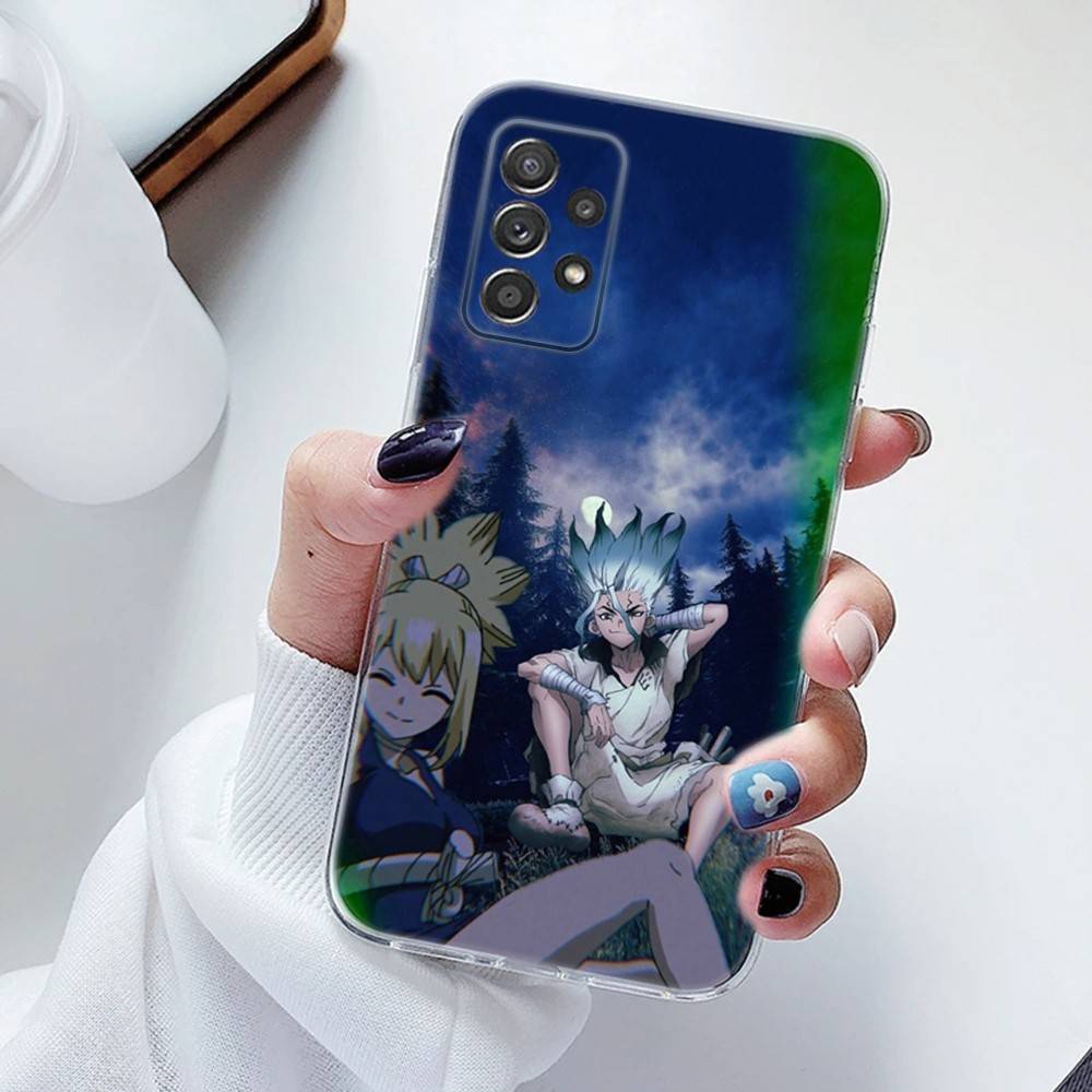 1Senku Ishigami S-Stone Phone Case Silicone For Samsung S30,23,21,22,20 FE lite,S10,9,PIus Note20ultra Soft Transparent
