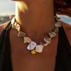 Eenvoudige Zoetwater Schelpen Ketting Voor Vrouwen Vintage Elegante Kralen Temperament Ketting Bruiloft Feest Sieraden