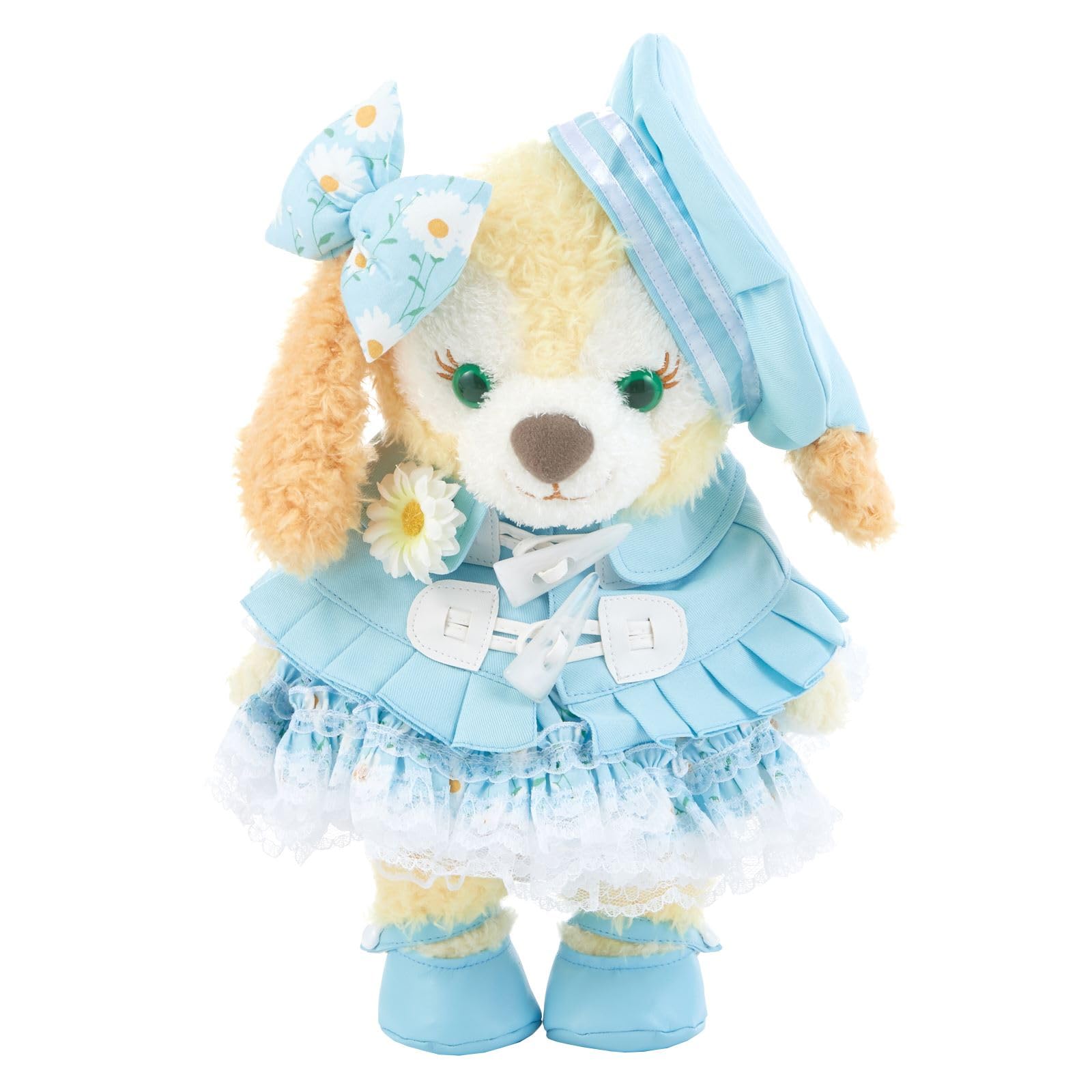 

2026C Stuffed Animal Costume Floral Dress and Short Cape Light Blue Cookie Ann S Size Handmade Costume [atelier_memory]