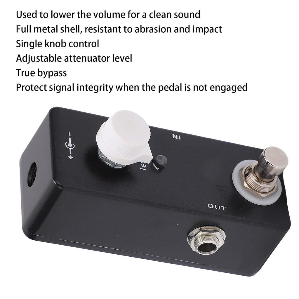 TOPINCN Guitar Volume Effect Knob 20mA Stable Single Knob Metal Tuning Accessory Pedal, Control, Built-in Attenuator, Operation, Control, Attenuator,