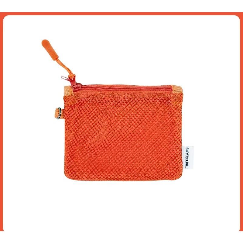 Simple Grid Storage Bag Double-zipper Bag Portable Makeup Bag  Mesh Miscellaneous Bag  Mesh Gauze Bag