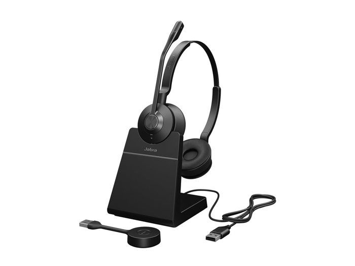Micro-casque - DECT - Sans Fil - USB-A Via Adaptateur DECT - Jabra - Jabra Engage 55 SE Stereo - Micro-casque - Sur-oreille - DECT