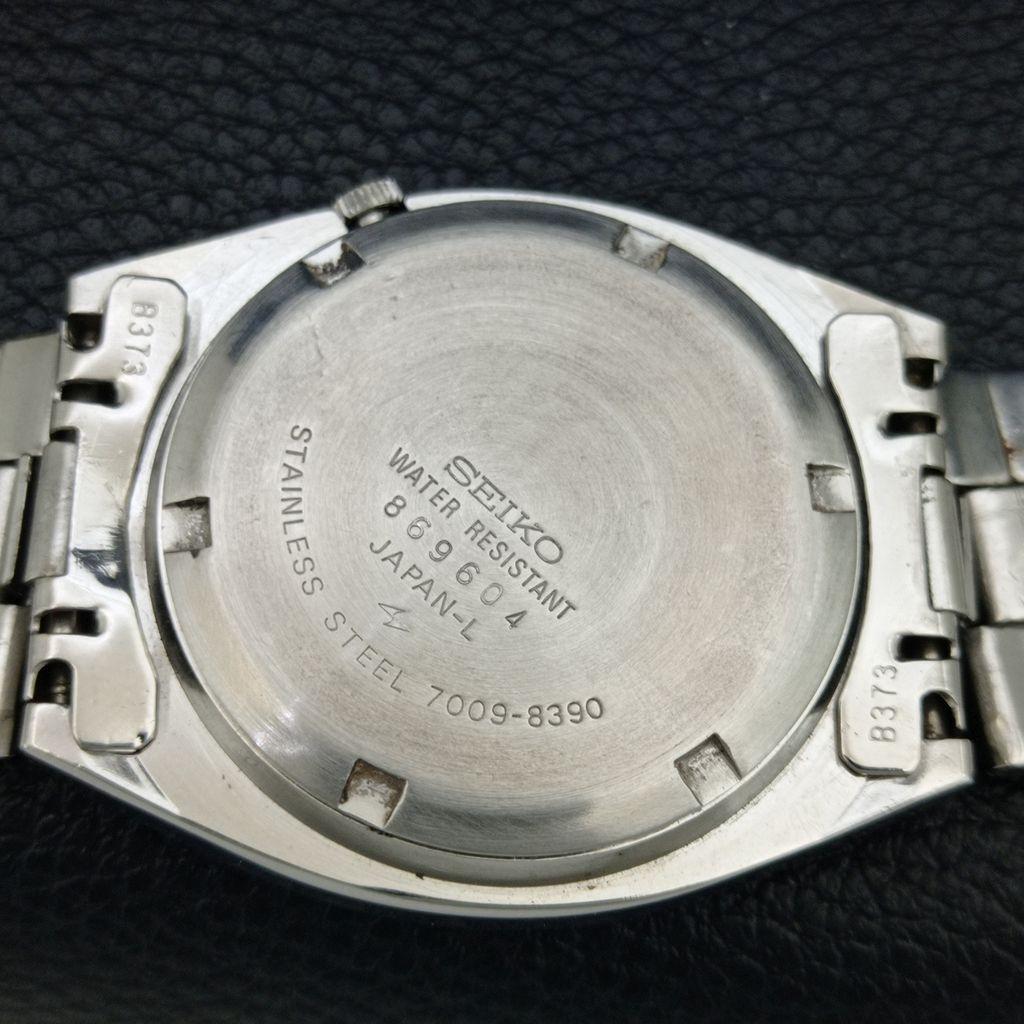 GENUINE VINTAGE SEIKO 5 AUTOMATIC 7009A JAPAN MENS ORANGE DIAL WATCH a708437-1