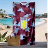 Asciugamano da Spiaggia con Stampa Calcio Aston Villa, Asciugamano Grande Morbido ad Asciugatura Rapida per Spiaggia Campeggio Nuoto