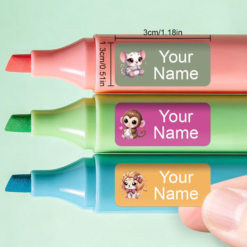 Personalized Name Stickers - Custom Waterproof Labels for School Items, Bottles, Coffee Cups | Fashionable And Beautiful