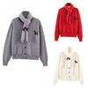 European and American Style, New Women's Clothing, Foreign Style, Fashionable, Casual, with Scarf Knitted Jacket