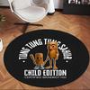 Tung Tung Tung Sahur (1) Round Office Rug Decorative Floor Rug for Office Bedroom Living Room and Home Space