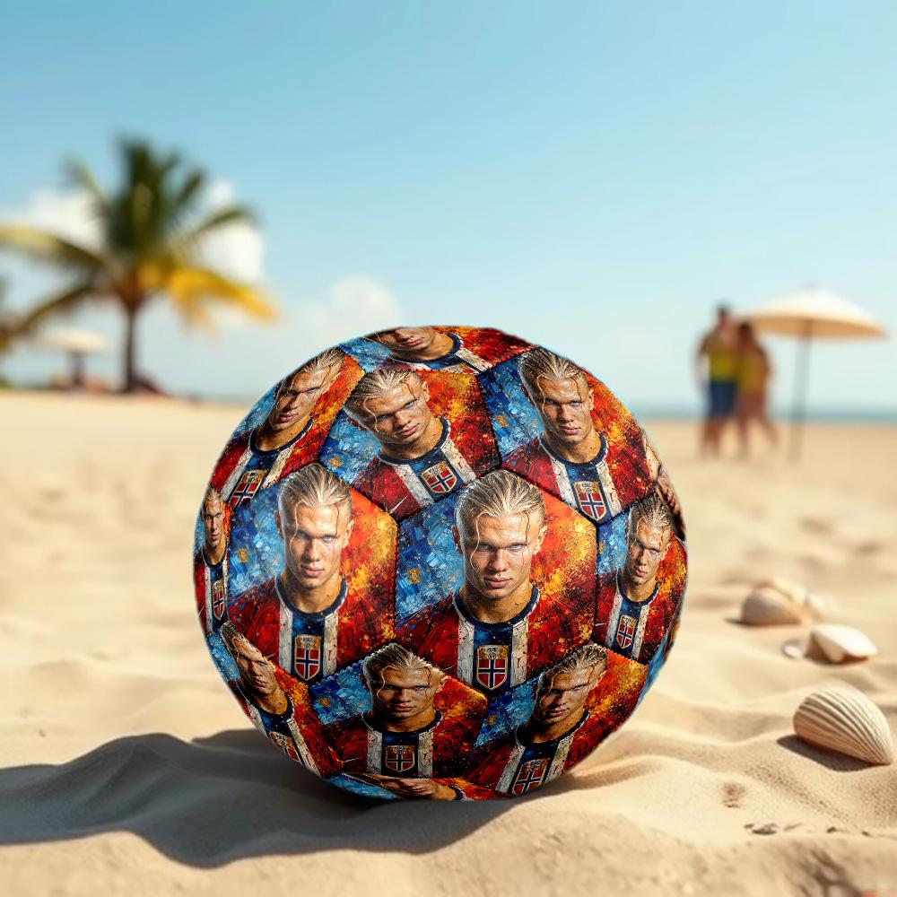 Erling Haaland Größe 5 Fußball Hohelastischer Fußball Für Wettkämpfe im Freien Tägliches Training Spielen