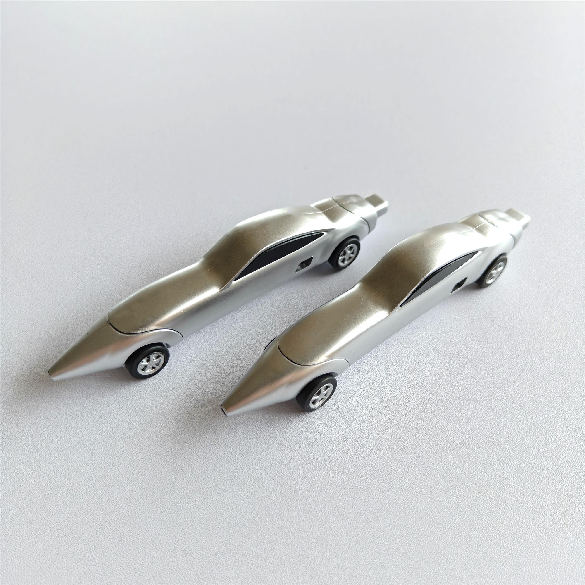 

2pcs Creative Car Shaped Pens for Students, Fun Writing Tools for Kids School Stationery and Birthday Gift срібний