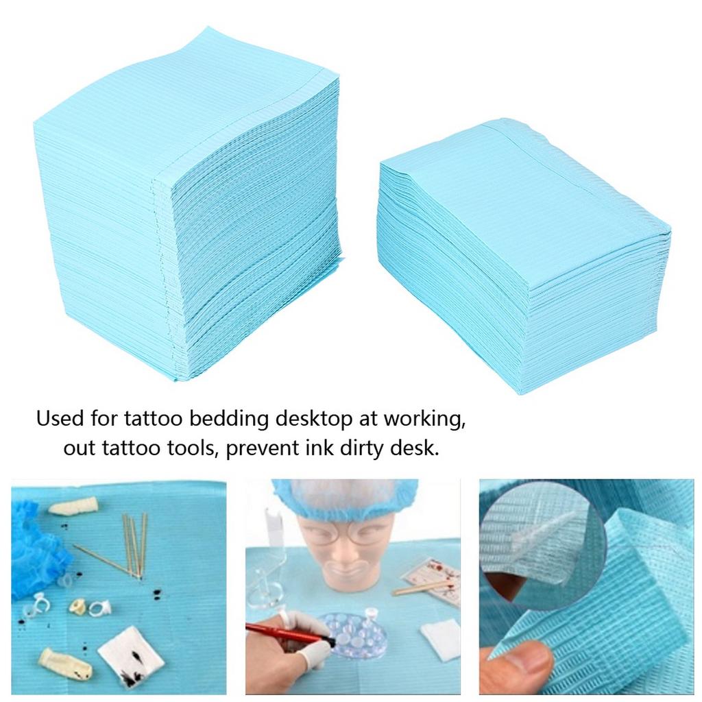 Tappetini Impermeabili Usa e Getta Tovaglie Tappetini Pulizia Sottotappetini Strumenti Bellezza Tatuaggio Blu