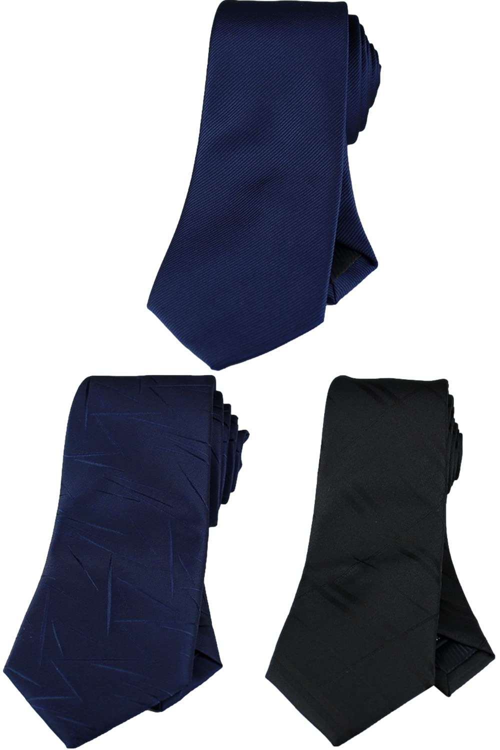 Narrow Tie, Stripe, Mosaic Pattern, Solid Color, Men s Business Slim Tie, 6cm Wide, Hand Washable, Striped Pattern, Black, Navy Blue, Pattern 310