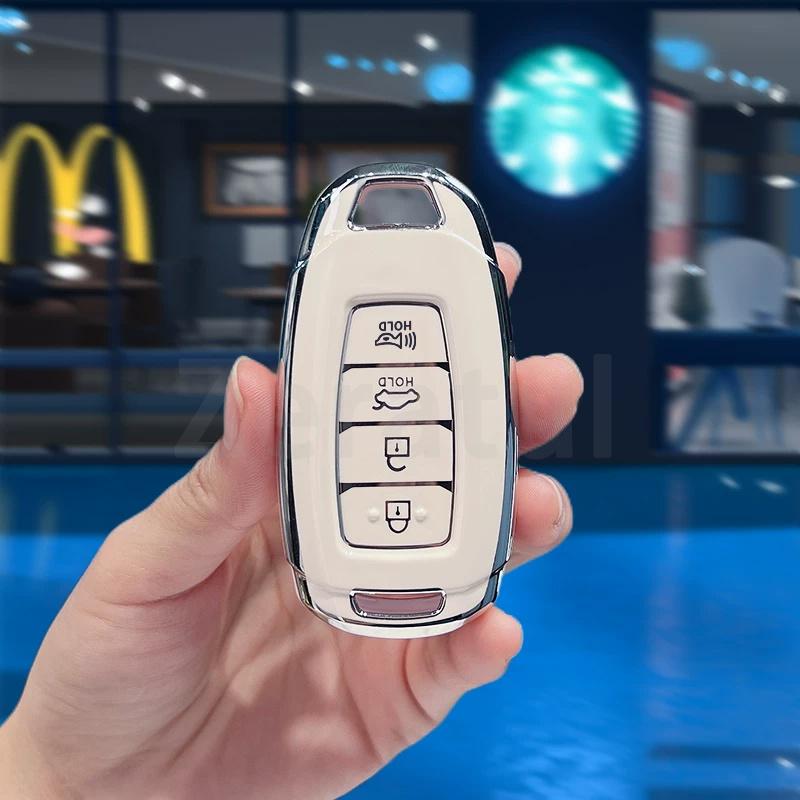 3 4 5 Buttons For Hyundai I30 Ix35 Kona Encino Solaris Azera Grandeur Ig Accent Santa Fe Palisade Keychain Car Key Case Cover