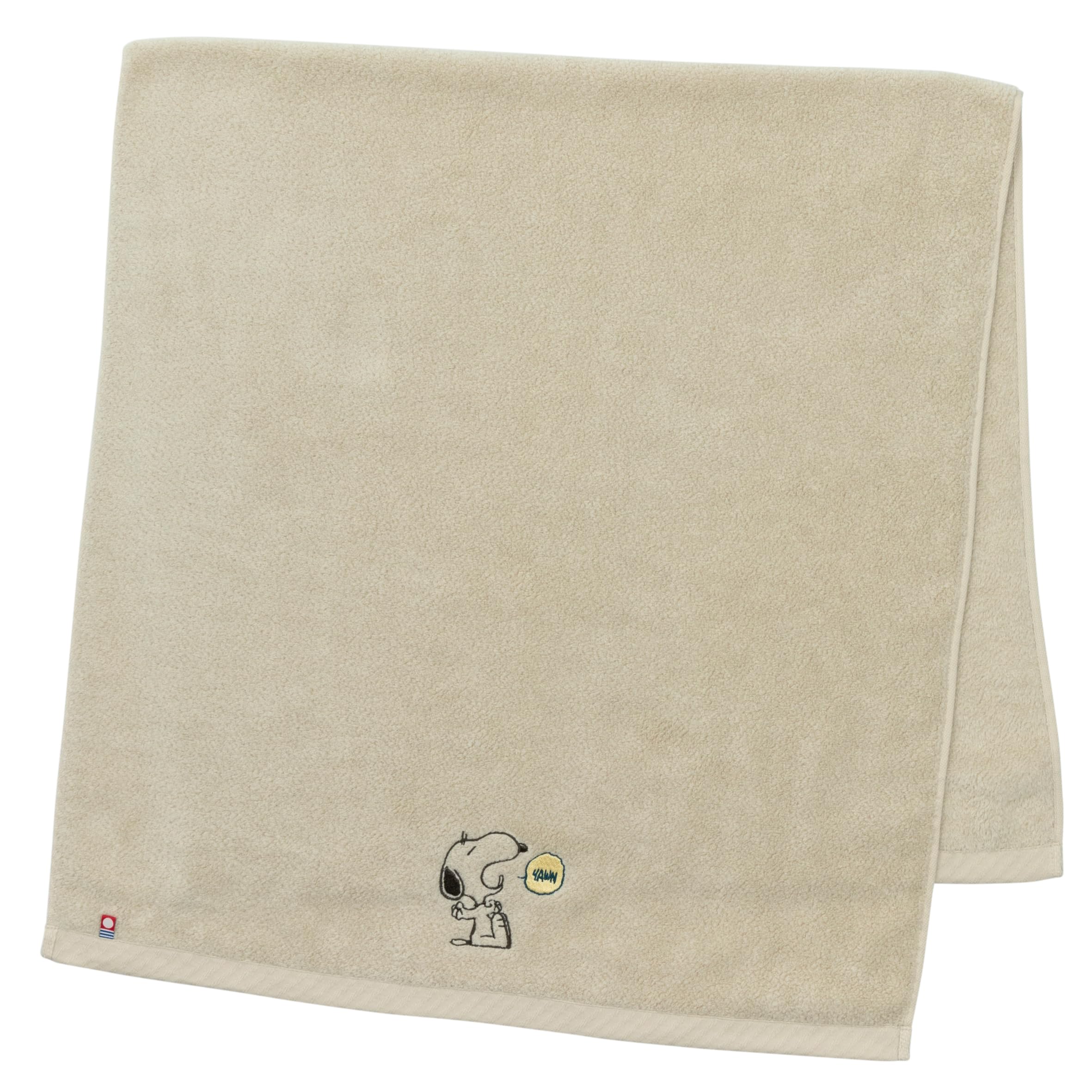 

Nishikawa Snoopy Bath Hollow Yarn for Lightweight with Embroidered Made in XT14376610 Towel, 60x120cm, Washable, 100% Cotton, No-Twist Absorbency, бежевый