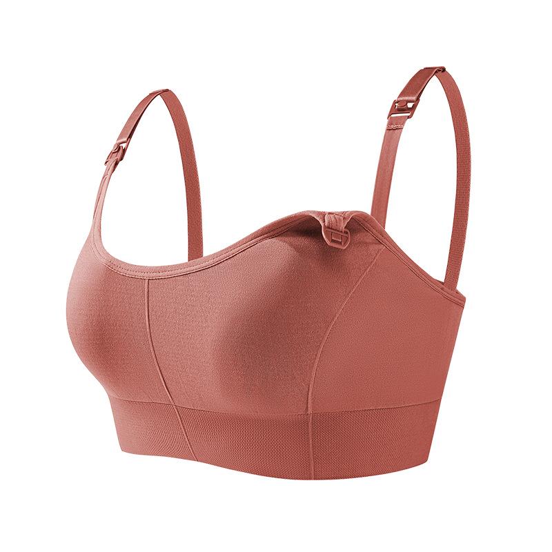 Seamless Wire-Free Nursing Bra: Comfortable U-Back Maternity Breastfeeding Bra with No Chest Pad.