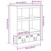 Highboard Black 67 x 39 x 95 cm Steel