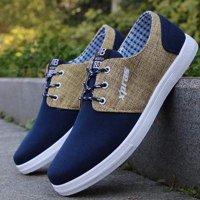 Zapatos de Lona para Hombre, Talla Grande, Tendencia de Moda, con Cordones, Suela de tendón de Carne, Desgaste y Transpirable