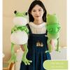 With Cloak Green Frog Doll Comfortable Long Legged Frog Plush Pillow Frog Plush Toy  Kids Gift