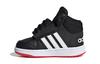 Neo Hoops 2.0 Mid Leather Breathable Mid Top Vintage Basketball Shoes Black White Red Infant And Toddler FY9291
