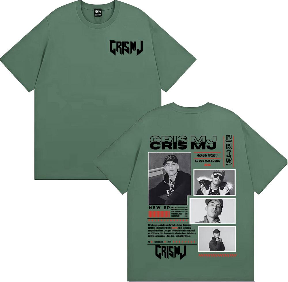 

Rapper CRIS MJ Album Tour 2025 Cover Graphic Tshirt Women Men Clothing Harajuku Gothic T Shirts Cotton ONeck Oversized T Shirt 3XL