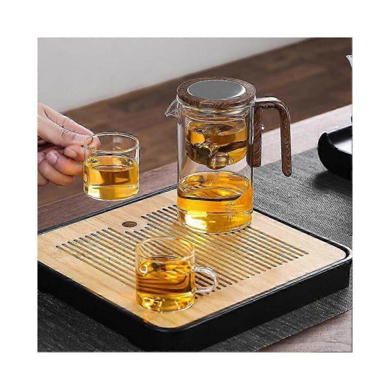 Teekanne mit Sieb und magnetischer Filtration - Hitzebeständige Teekanne Magnetischer Aufgussbecher Teegeschirr