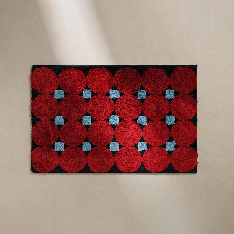 Middle ancient style bathroom entrance absorbent anti slip floor mat,retro plush bathroom dirt resistant floor mat,toilet carpet