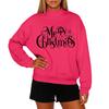 Ladies' Fashionable Casual Round Neck Long Sleeved Christmas Printed Hoodie