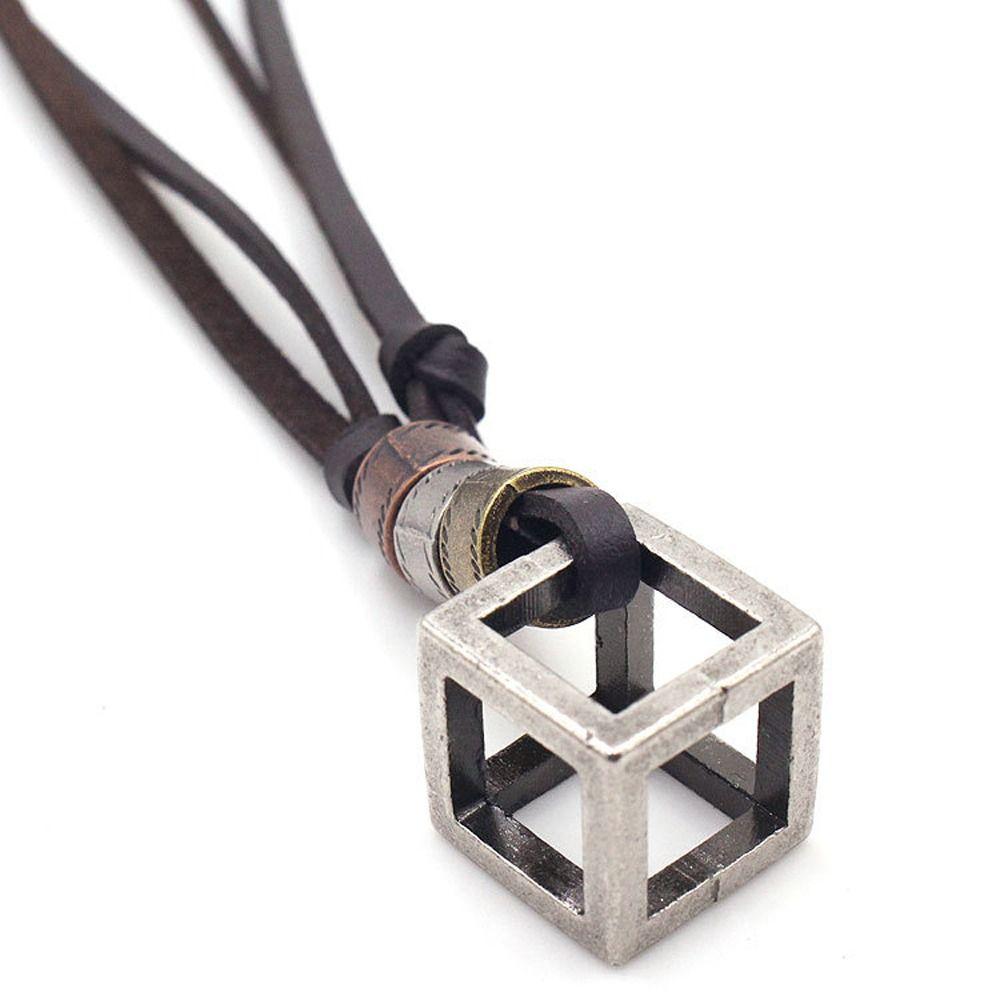 Birthday Gifts Niche Design Sweater Chain Men Leather Necklace Fashion Jewelry Ins Style Necklace