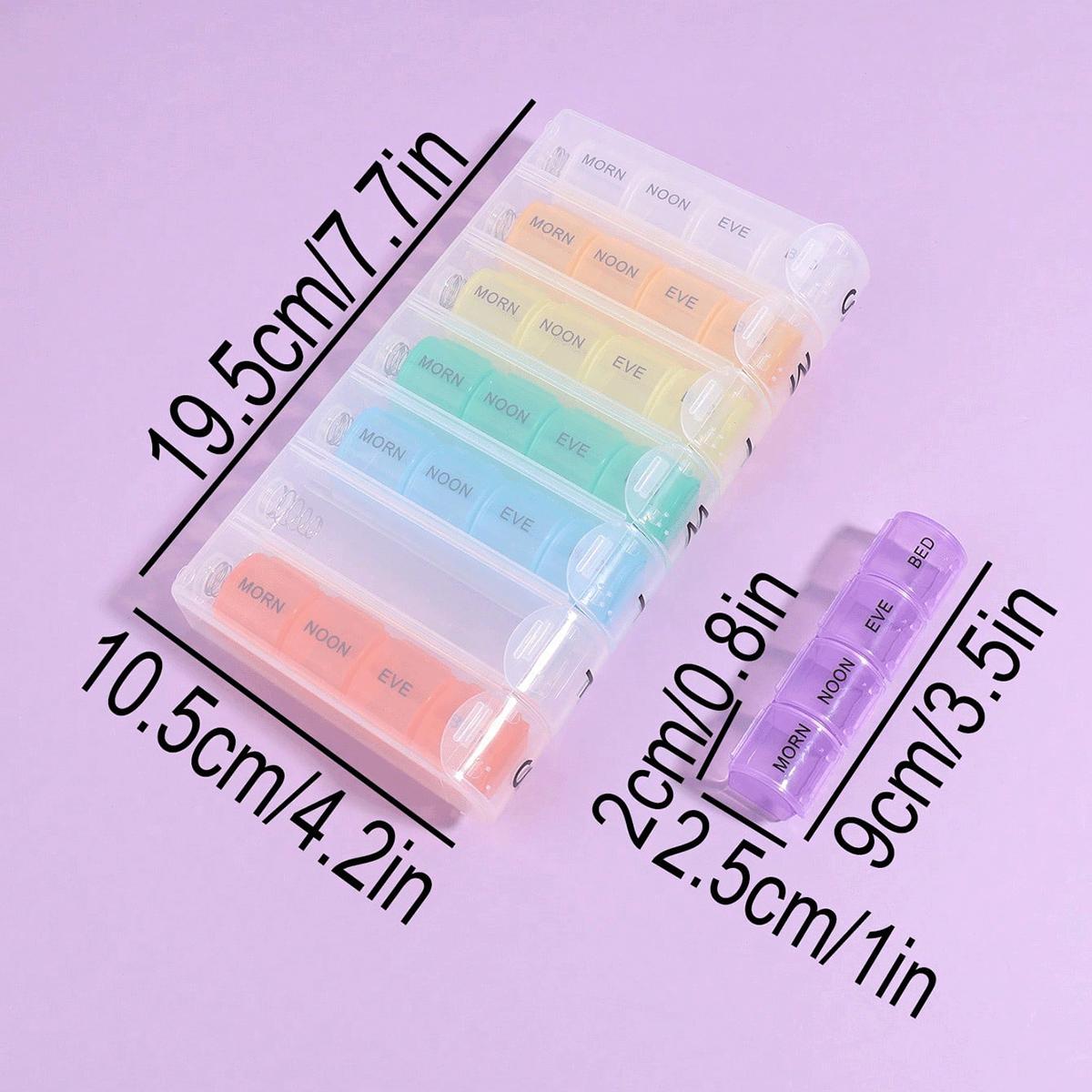 

7 Days 4 Times A Day Pill Organizer Spring Pop-Up Multifunctional Medicine Box Tablet Storage Container For Travel Home Use разноцветный