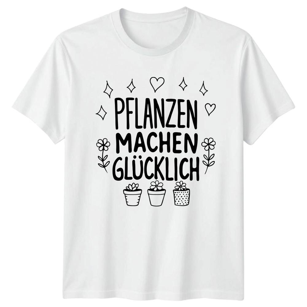 Pflanzen Machen Gluecklich TShirt Indoor Plants Gardening Gift For Him And Her