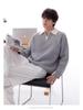 Unisex British-Style Heavyweight Sweater: Two-Piece Look, Lapel Design, Trendy and Versatile for Autumn/Winter.