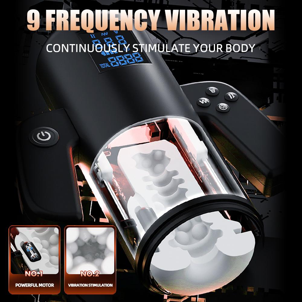 Male Masturbator Automatic Sucking Male Masturbation Cup Vibration Telescopic Heated Blowjob Pussy Pocket Rubbing Masturbation Toy Adult Goods for Men
