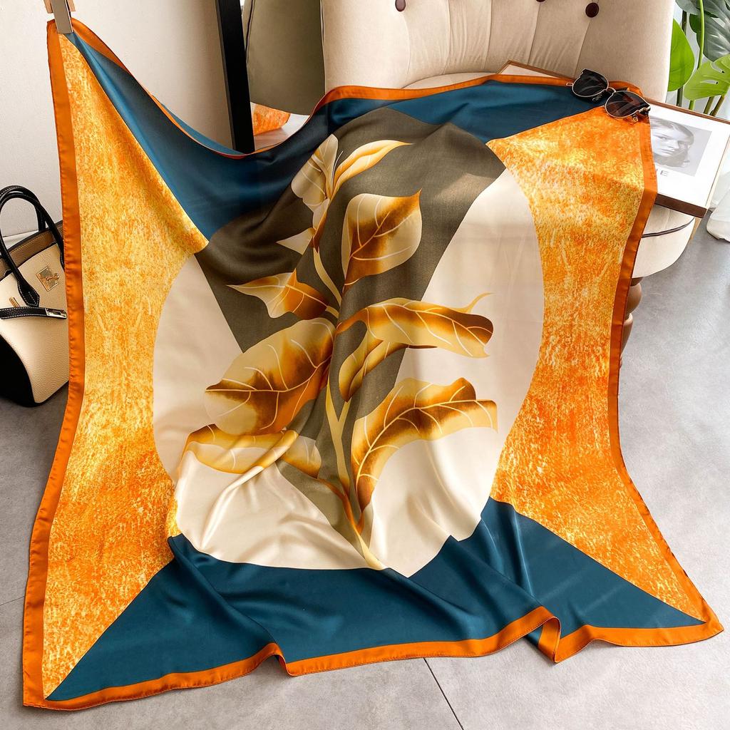 High-quality Luxurious Silk Scarves Headband Scarfs Neck Scarf For Women Chain Silk Scarf Women's Decorative Shawl