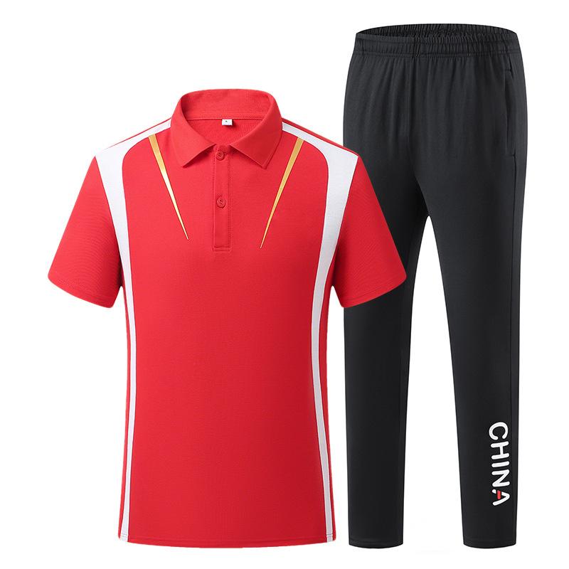 Men's Ice Silk Quick-Dry Polo Shirt & Shorts - Summer Sport Casual Set