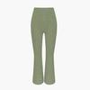 Autumn/Winter Solid Ribbed Two-Piece Set: Zipper Cardigan & High-Waisted Flared Pants for Women