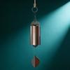 Vintage Metal Wind Chime With Deep Bronze Finish For Garden And Patio Decor