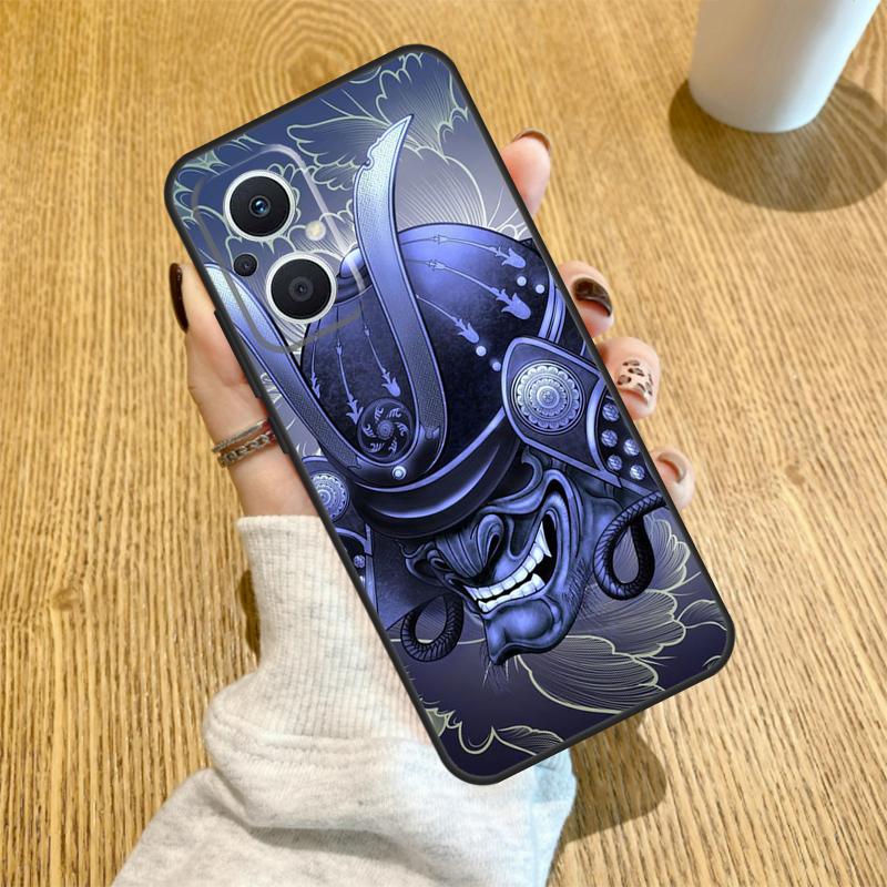 Japanese Samurai Funda For OPPO Reno 10 11 12 13 14 Pro 14F 13F 12F 11F 7 8 Lite OPPO Find X5 X8 X9 Pro Case