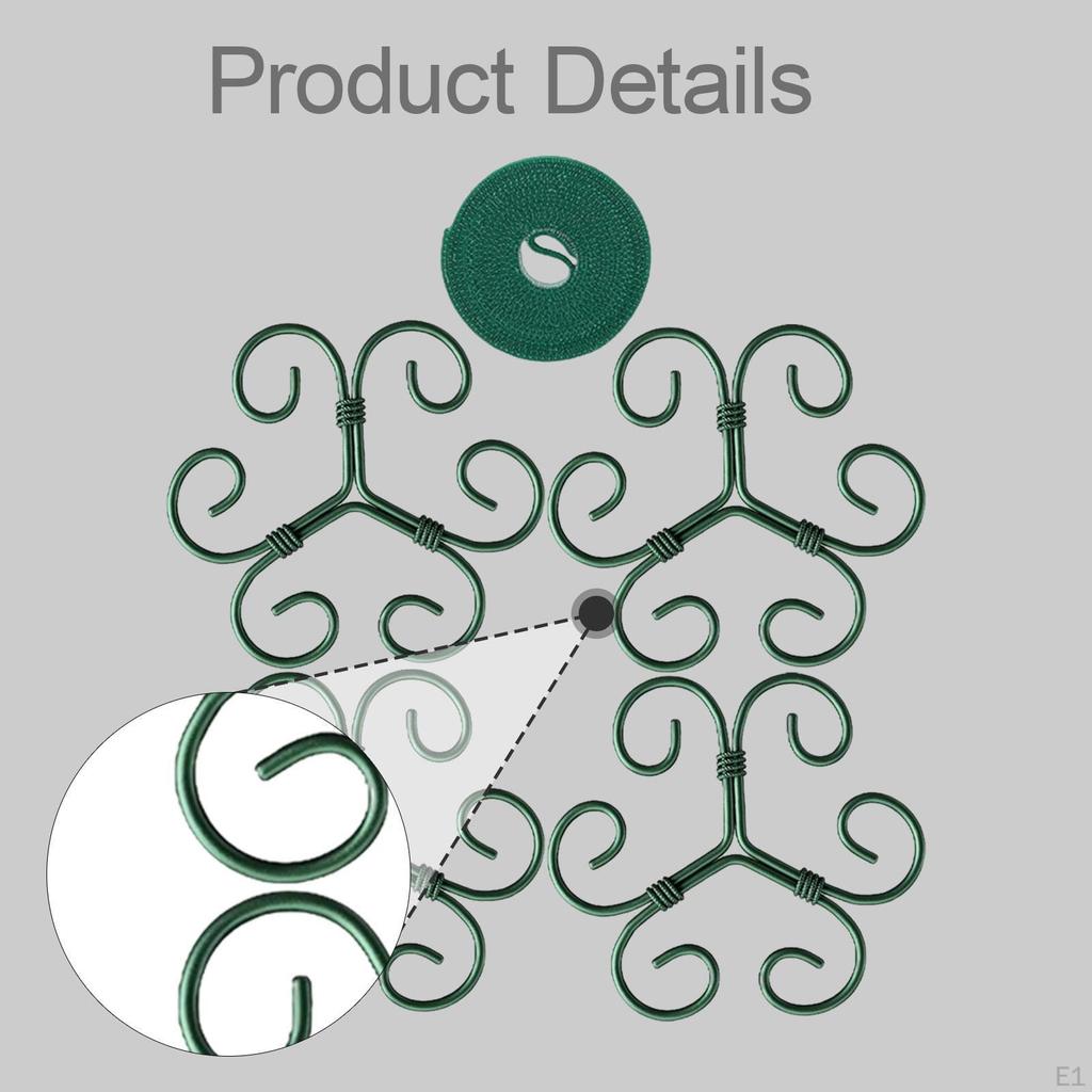 4x Supports Plants Grow Racks Sturdy Metal Accessories Plant Climbers Stem Holders for Yard Patio