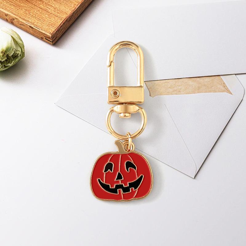 Хэллоуинский брелок в виде тыквы: Милый мультяшный брелок для украшений, подвеска из сплава