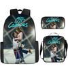 Kids School Backpack Set With Fun Print Design - Shoulder Bag Pencil Case Elementary Students