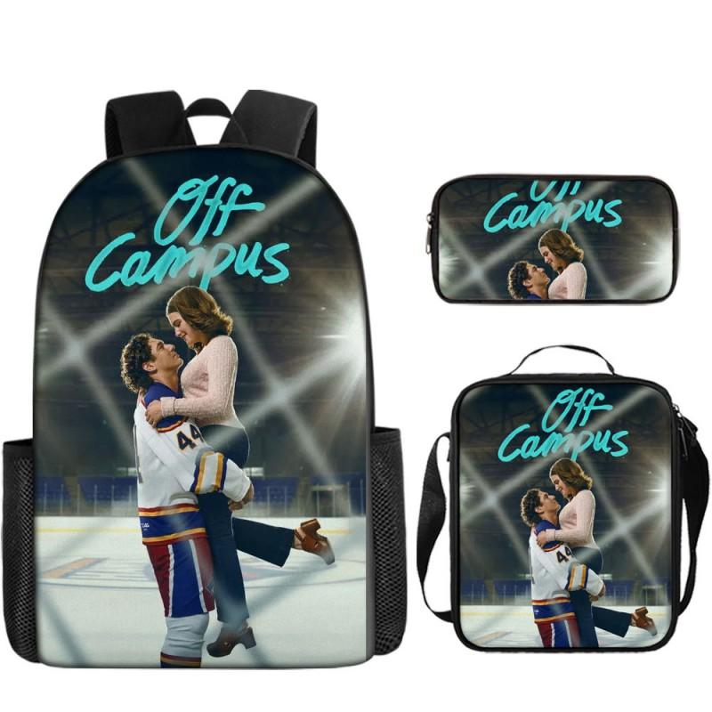 Kids School Backpack Set With Fun Print Design - Shoulder Bag Pencil Case Elementary Students