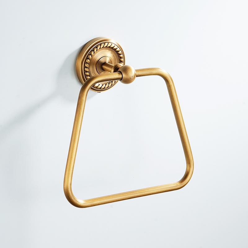 ELLEN Bathroom Towel Ring Antique Bronze Wall Mounted Brass Bath Towel Holder EL4080T