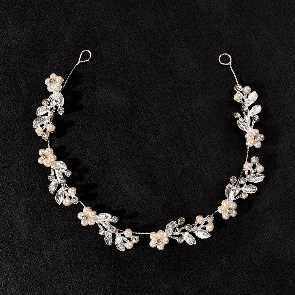 Crystal Leaf Hair Vine Band Headband Rhinestone Flower Headband Tiara For Women Bridal Wedding Hair Accessories Jewelry Headband