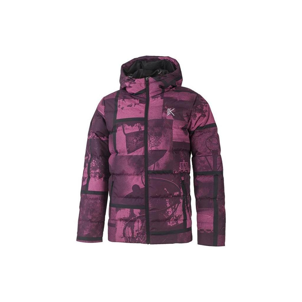 Anta Vzorovaný teplý kardigan na zip péřová bunda pánská svrchní oděv karmínová 15941956-3